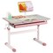 Kids Study Desk with Adjustable Height Tilt Tabletop and Spacious Storage